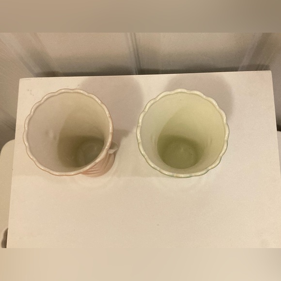 Vintage anchor hocking vitrock vases pink and green - Picture 2 of 5